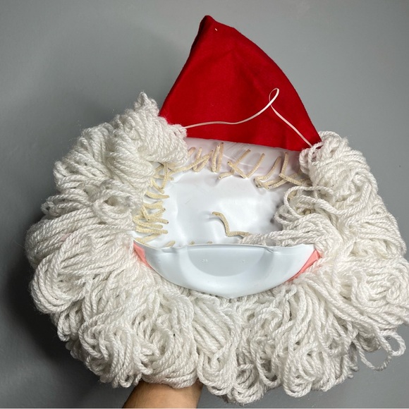 Vintage Bleach Bottle Santa Claus Handmade Felt Wall Decor - Picture 4 of 7